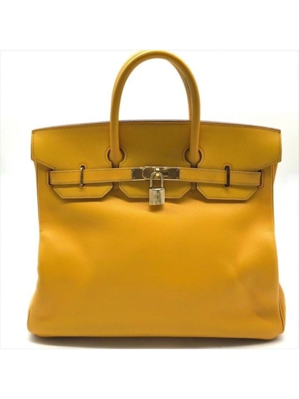 Hermes Birkin 30 Courchevel Hand Bag Yellow